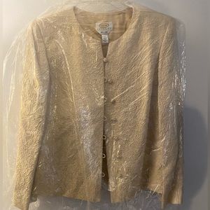 Talbots Silk Cream Jacket Sz 8P